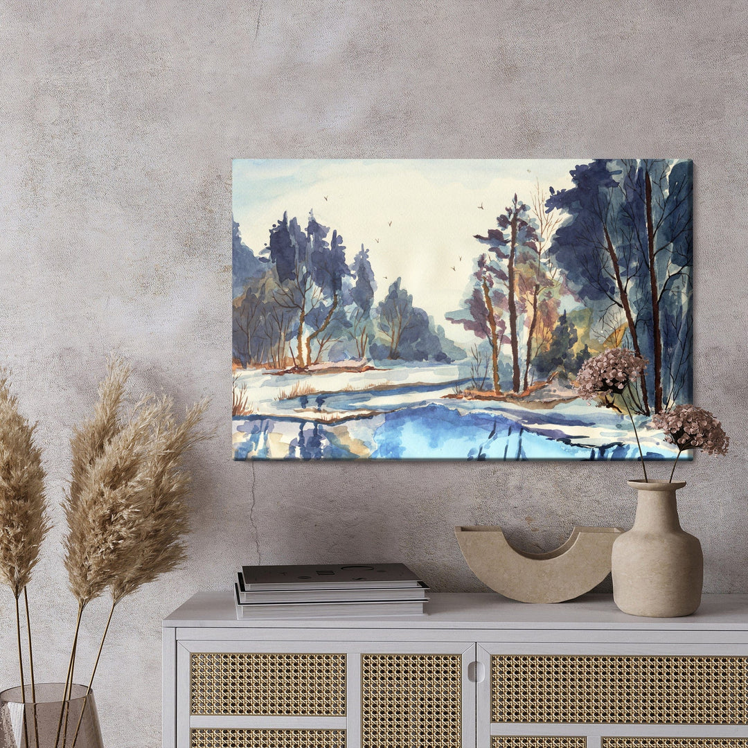 Kanva - Ziemas ainava, it kā gleznota, N-1181 X-ART