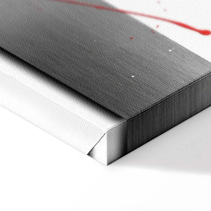 Kanva - Ziemas ekspresija | abstrakts raksts sarkanā, pelēkā krāsā ART XL