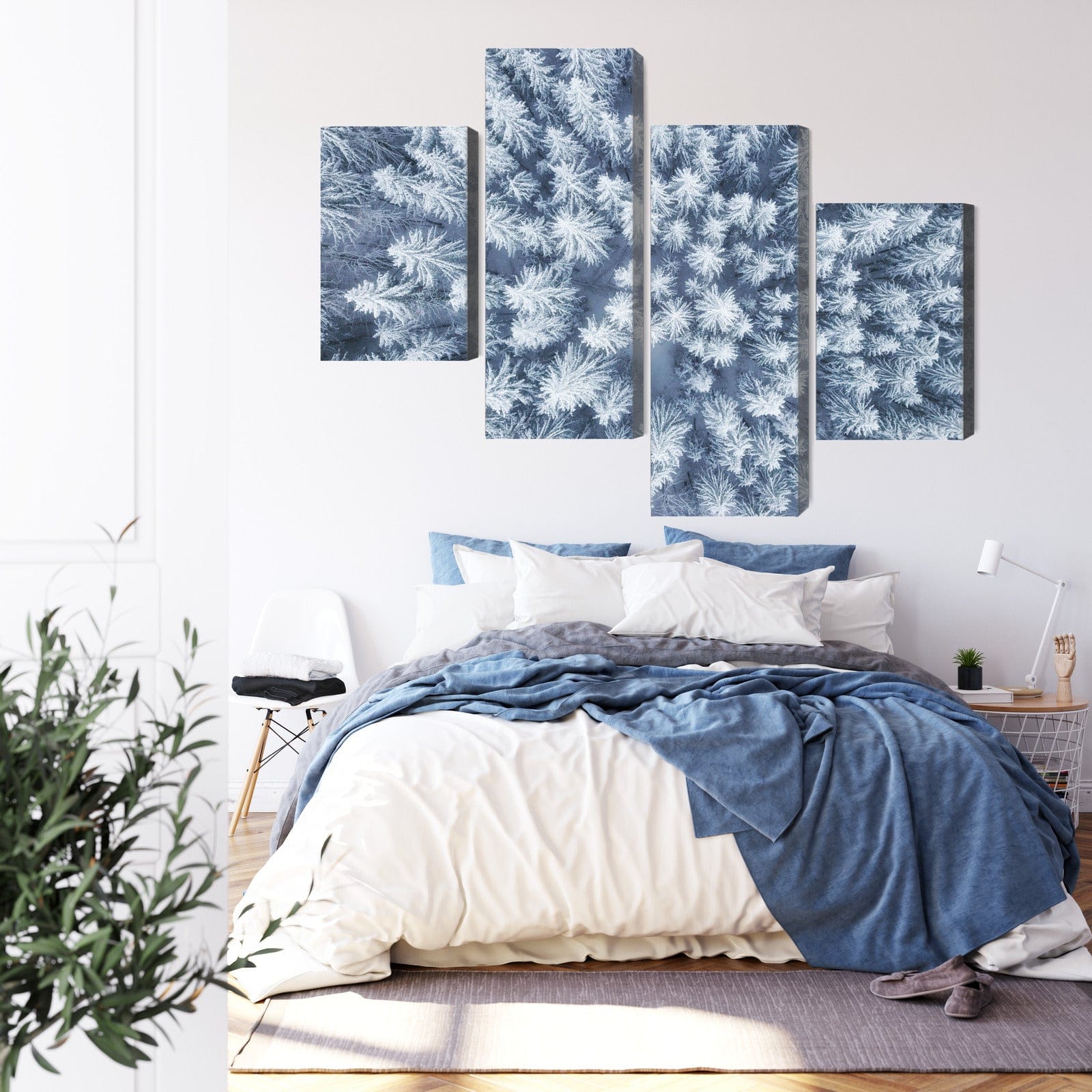 Kanva - Ziemas meža skats no gaisa, N-1922 X-ART