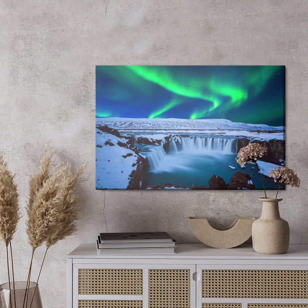 Kanva - Ziemeļu gaisma virs ūdenskrituma, N-1570 X-ART