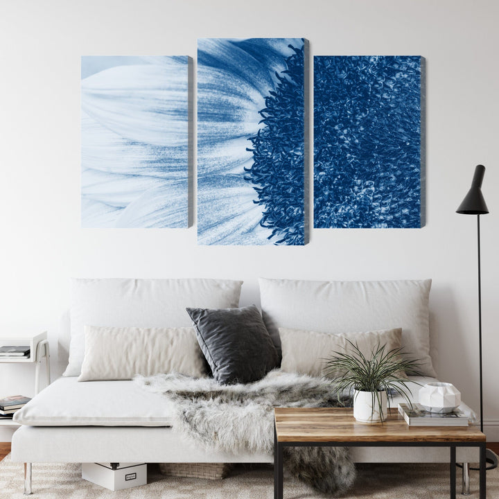 Kanva: Zila saulespuķe makro mērogā X-ART