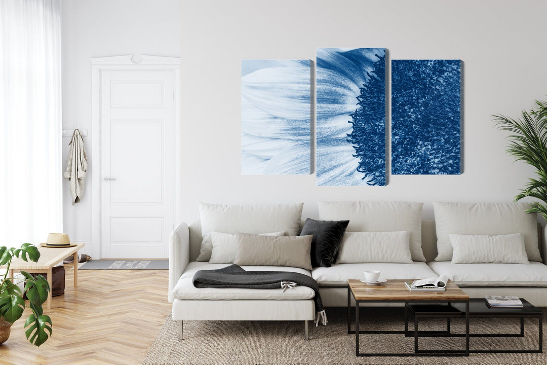 Kanva: Zila saulespuķe makro mērogā X-ART