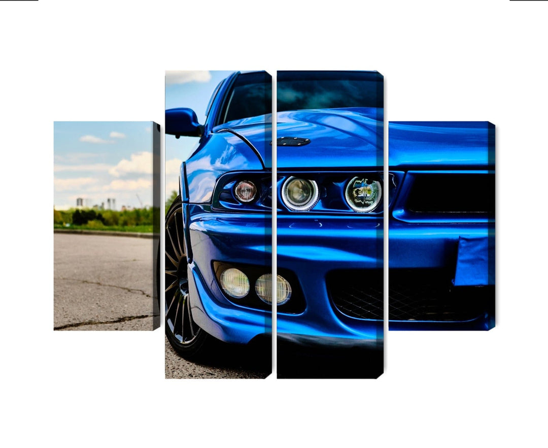 Kanva - Zilā sporta automašīna no priekšpuses, N-3490 X-ART