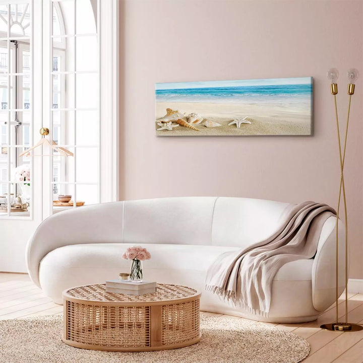 Glezna Jūras Krasts un Gliemežvāki – Dekors Vannas Istabai ART XL