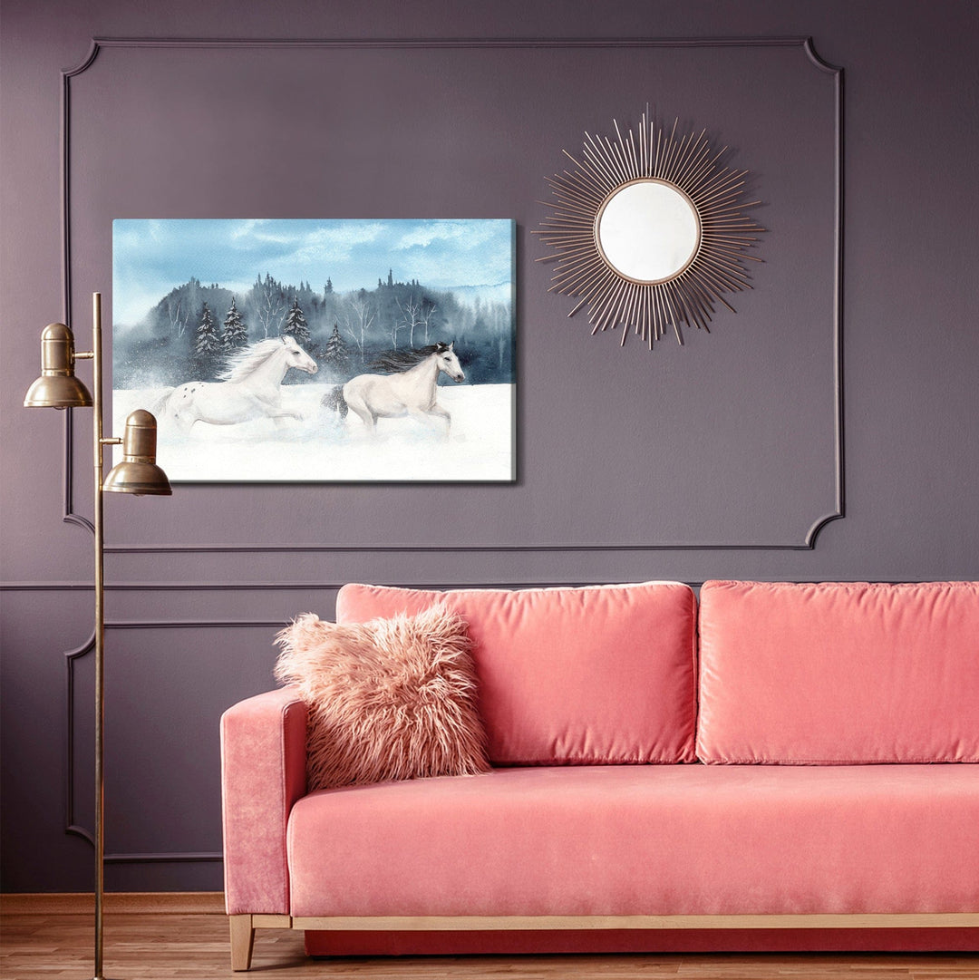 Kanva - Zirgi galopē cauri sniegam X-ART