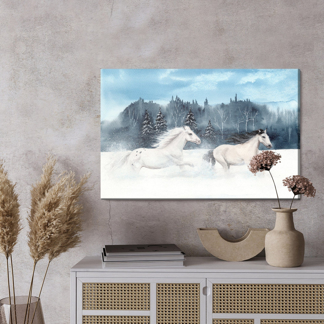 Kanva - Zirgi galopē cauri sniegam X-ART