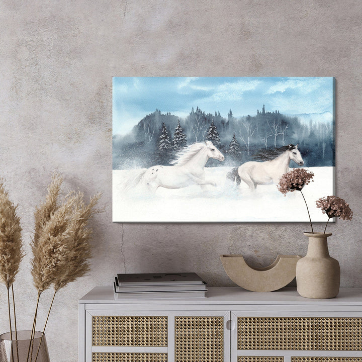 Kanva - Zirgi galopē cauri sniegam X-ART