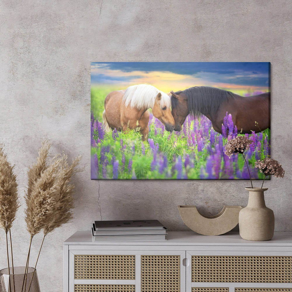 Kanva - Zirgi, kas mīl ziedus, N-376 X-ART