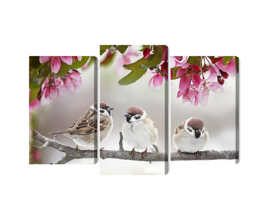 Kanva - Zvirbuļi starp ziediem, N-4020 X-ART