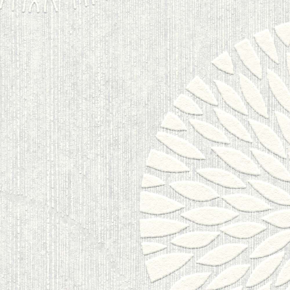 Grafiskas tapetes ar punktveida ziedim - krāsojamas, baltas  321311 AS Creation