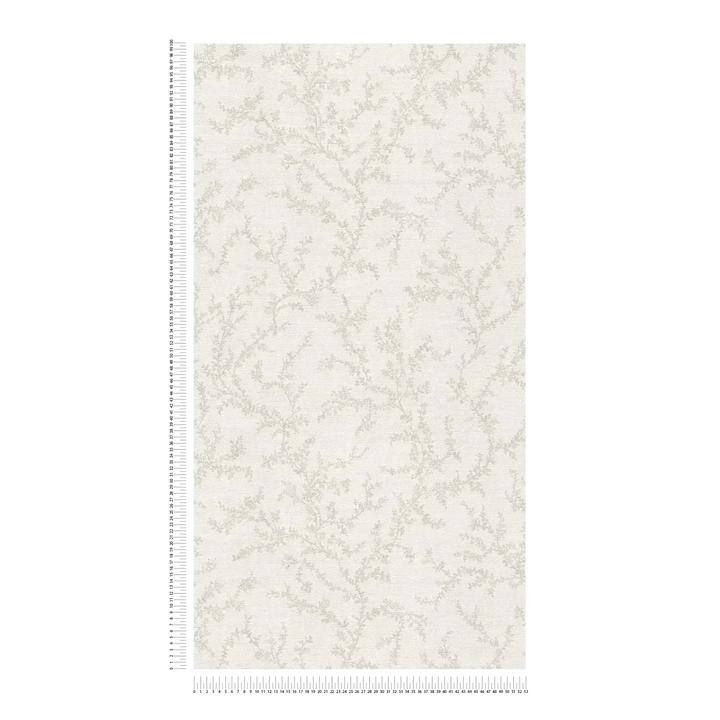 Tapetes dabiskos toņos ar smalku vītolu dizainu, gaiši pelēka, 3010567 AS Creation