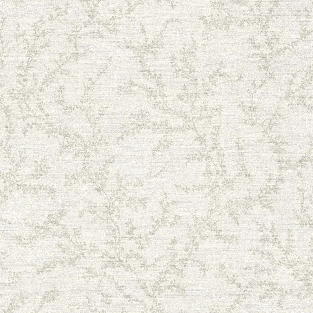 Tapetes dabiskos toņos ar smalku vītolu dizainu, gaiši pelēka, 3010567 AS Creation
