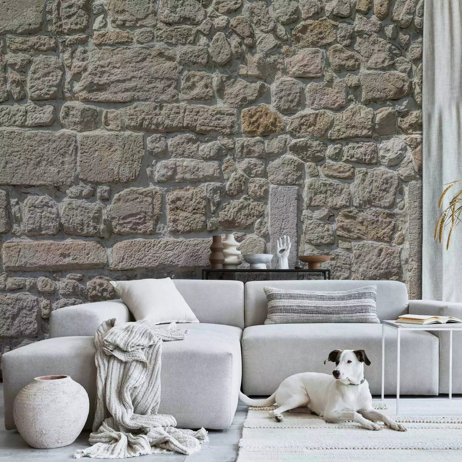 Lielformāta fototapetes ar akmens imitāciju - Templis - 500x280 cm G-ART