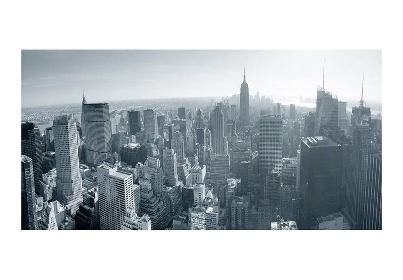 Lielformāta fototapetes - Melnbaltā Ņujorkas panorāma (550x270 cm) G-ART