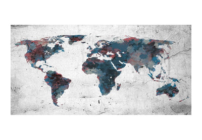 Lielformāta fototapetes - Pasaules karte pie sienas (550x270 cm) G-ART