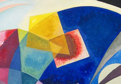 Lielformāta glezna - Dzeltens, sarkans, zils - Kandinska abstraktā kompozīcija, 151655, XXL izmērs G-ART