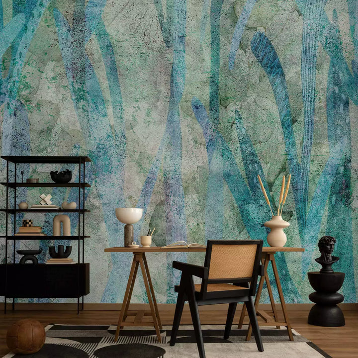 Fototapetes ar abstrakciju tirkīza toņos - Šķidrā daba, 135562