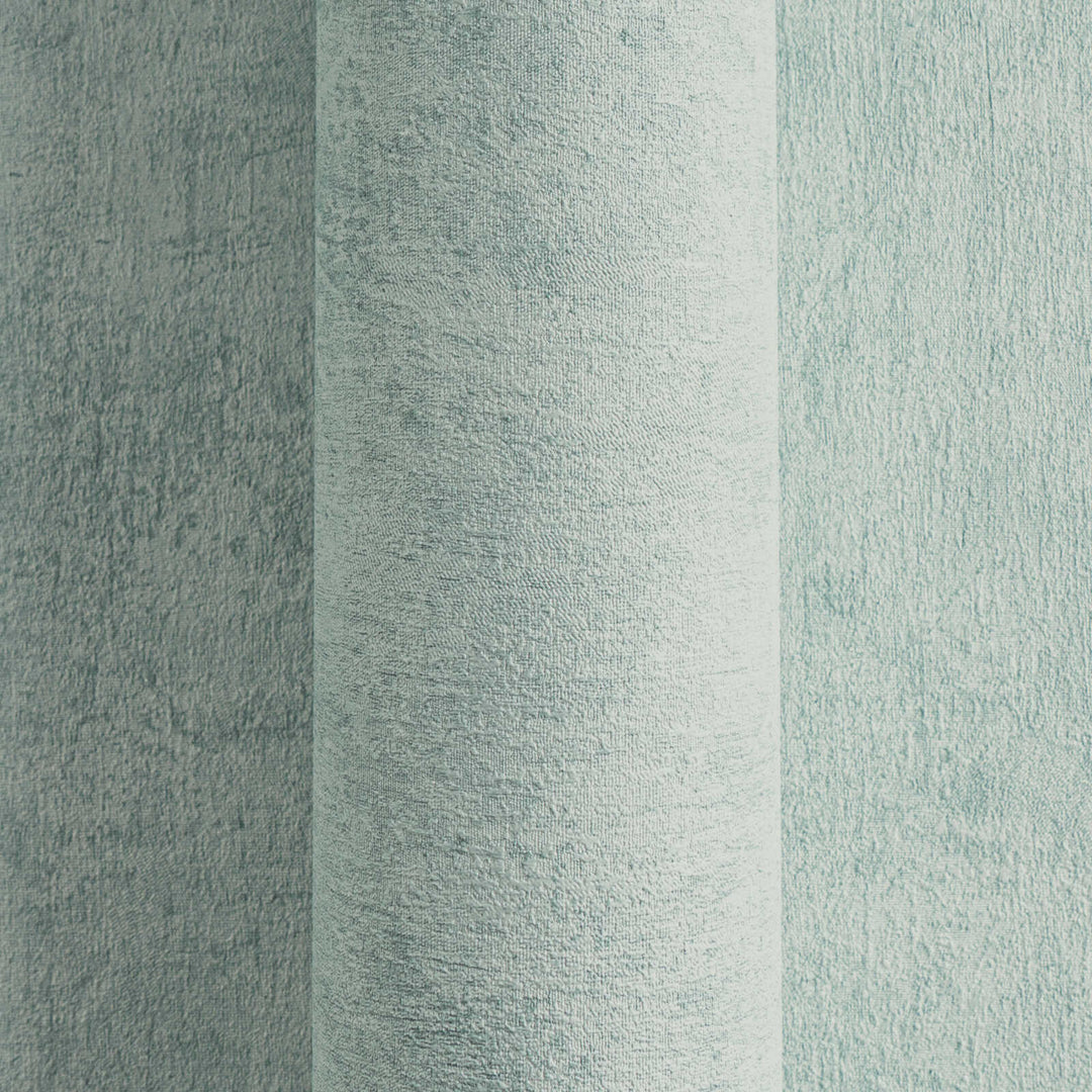 Soft teal non-woven wallpaper with plaster texture and slight gloss, 3007765