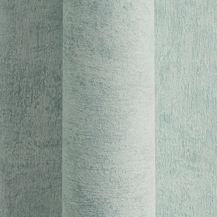 Soft teal non-woven wallpaper with plaster texture and slight gloss, 3007765