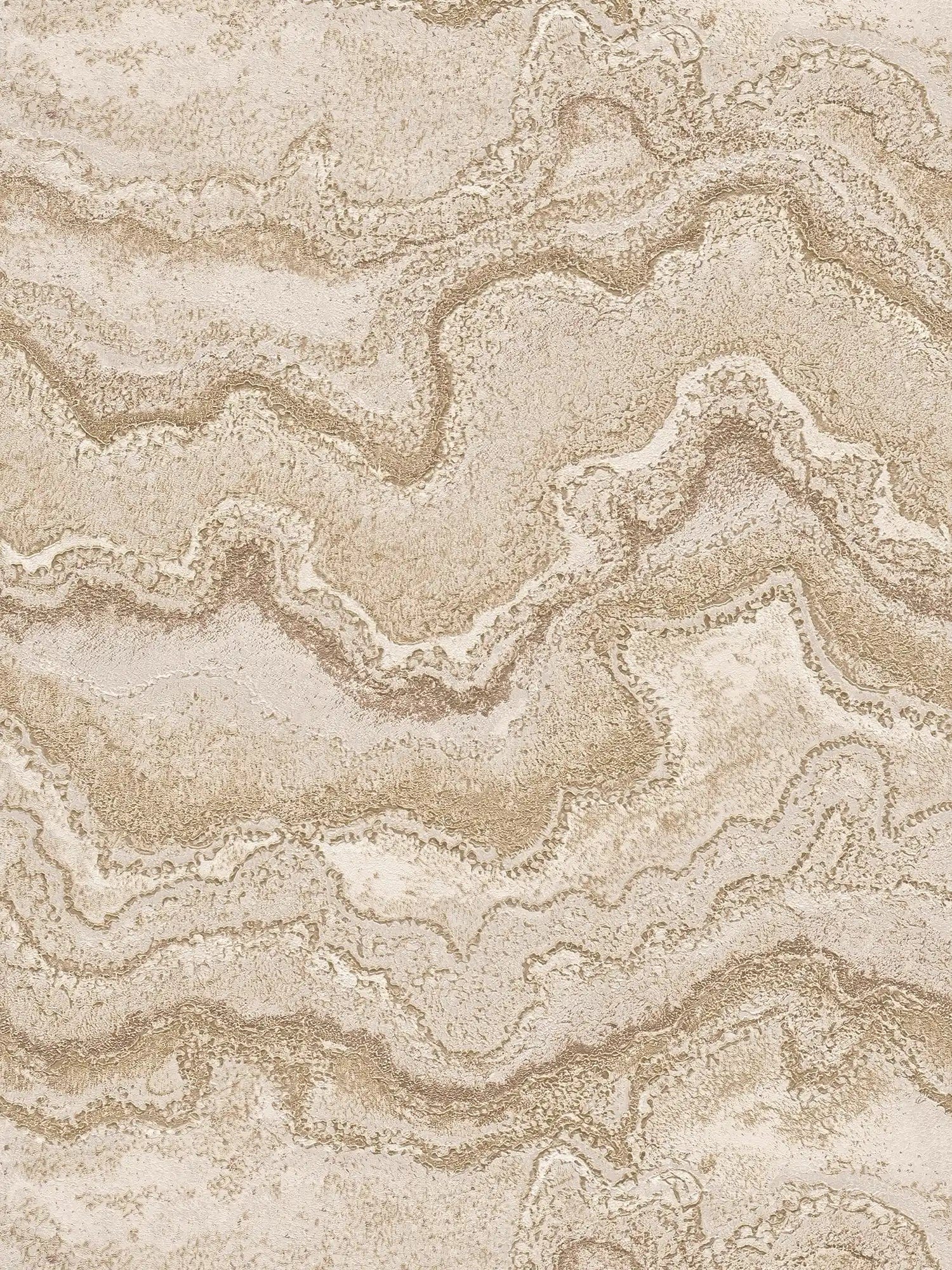 Marmora neaustas tapetes ar metālisku efektu - bēšā krāsā, 396592 AS Creation