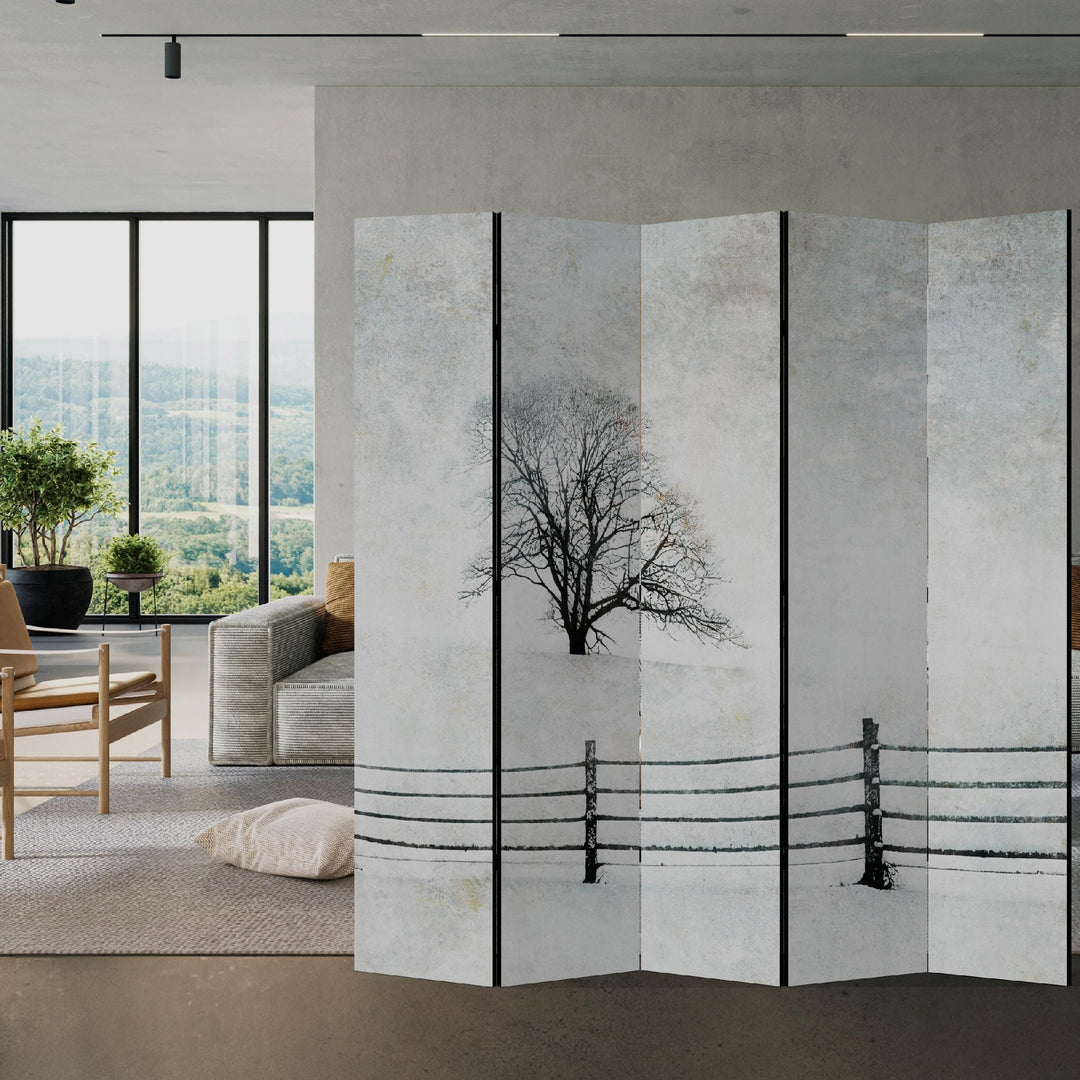 Melnbalts aizslietnis, divpusējs, 225x172, Ziemas klusums laukos L-ART