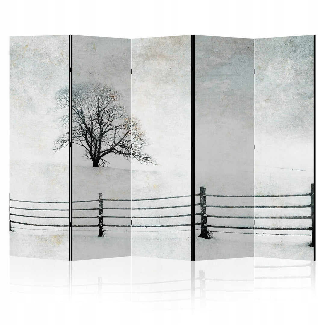 Melnbalts aizslietnis, divpusējs, 225x172, Ziemas klusums laukos L-ART