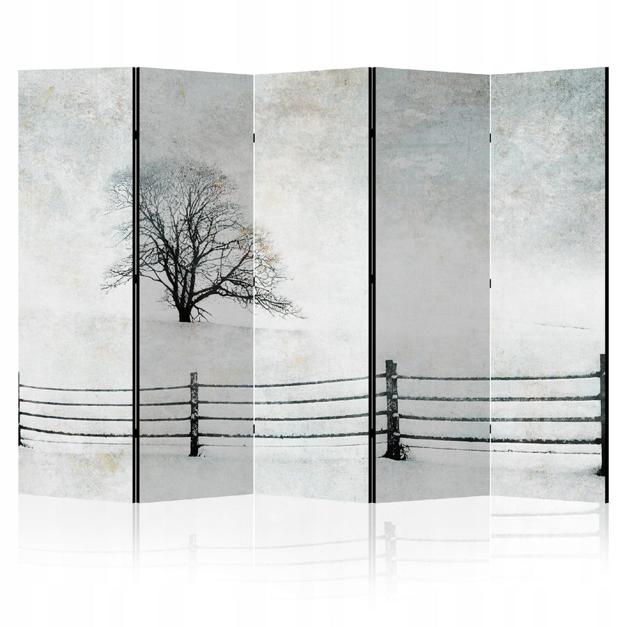 Melnbalts aizslietnis, divpusējs, 225x172, Ziemas klusums laukos L-ART