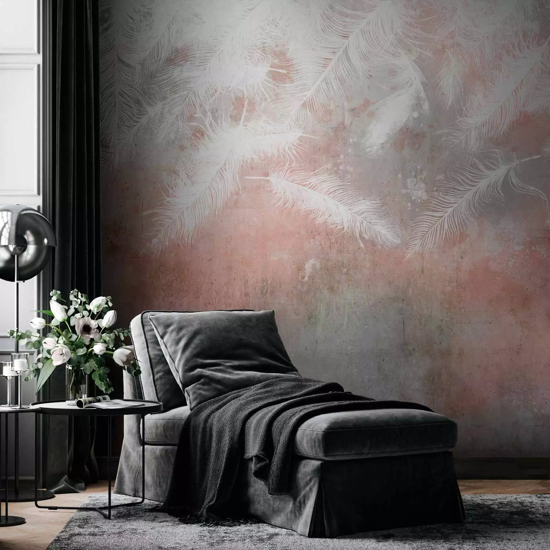 Wall Murals with white feathers - heavenly games, 142710