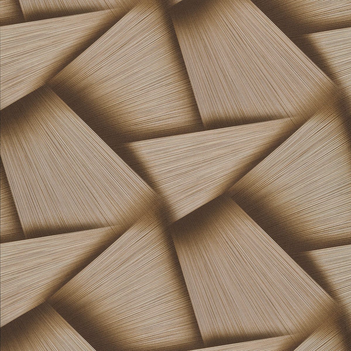 Modernas tapetes ar lielu ģeometrisku rakstu, zeltā/metālika krāsā - 3757402 Erismann