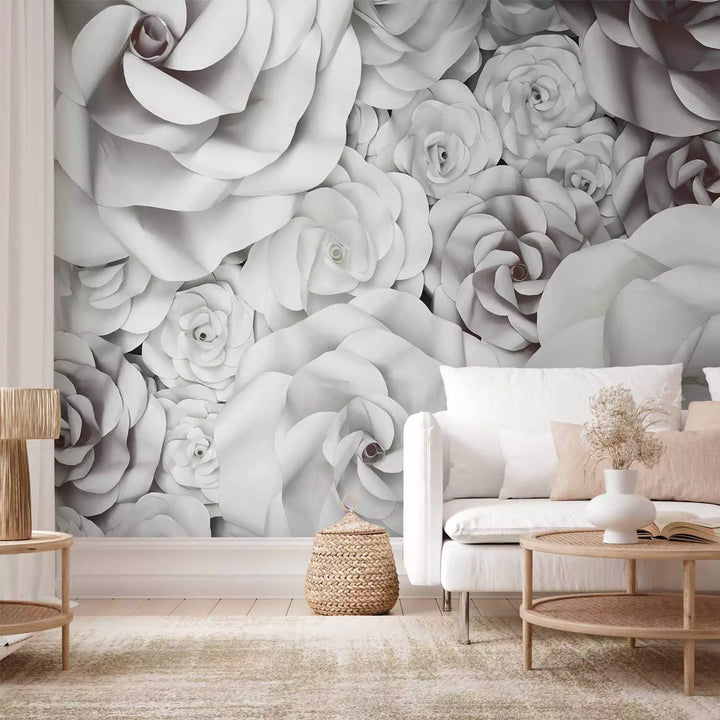 Fototapetai - Vienspalvis raštas su gėlių žiedlapiais, 137476