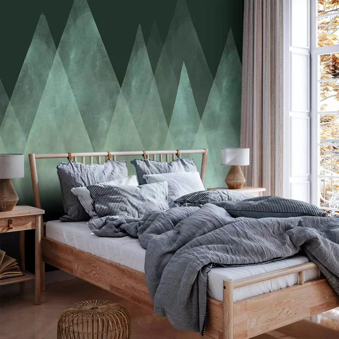 Wall Murals - Landscape with abstraction in dark shades, 138829