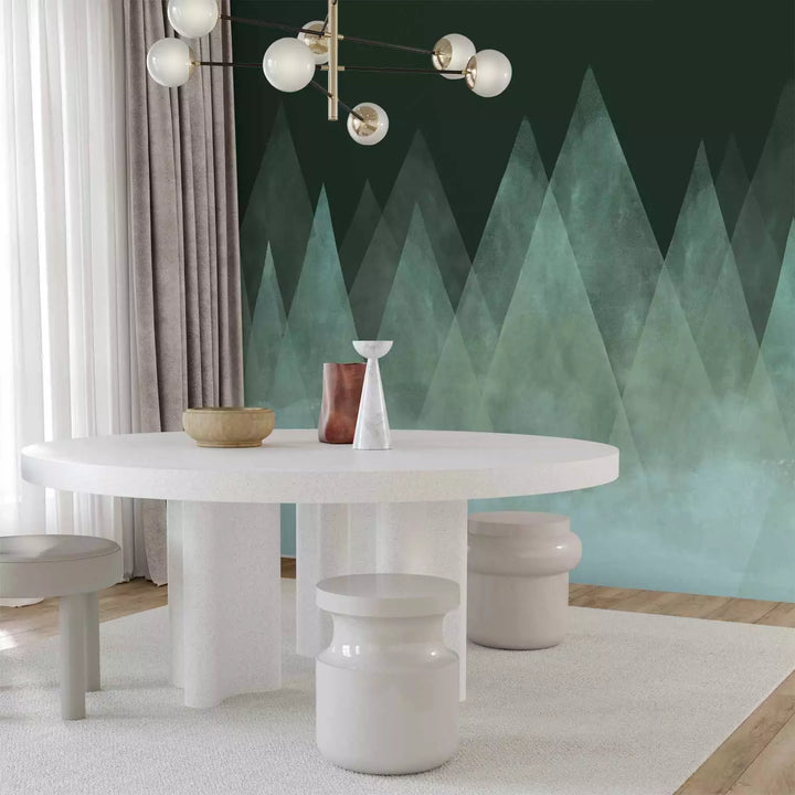 Wall Murals - Landscape with abstraction in dark shades, 138829