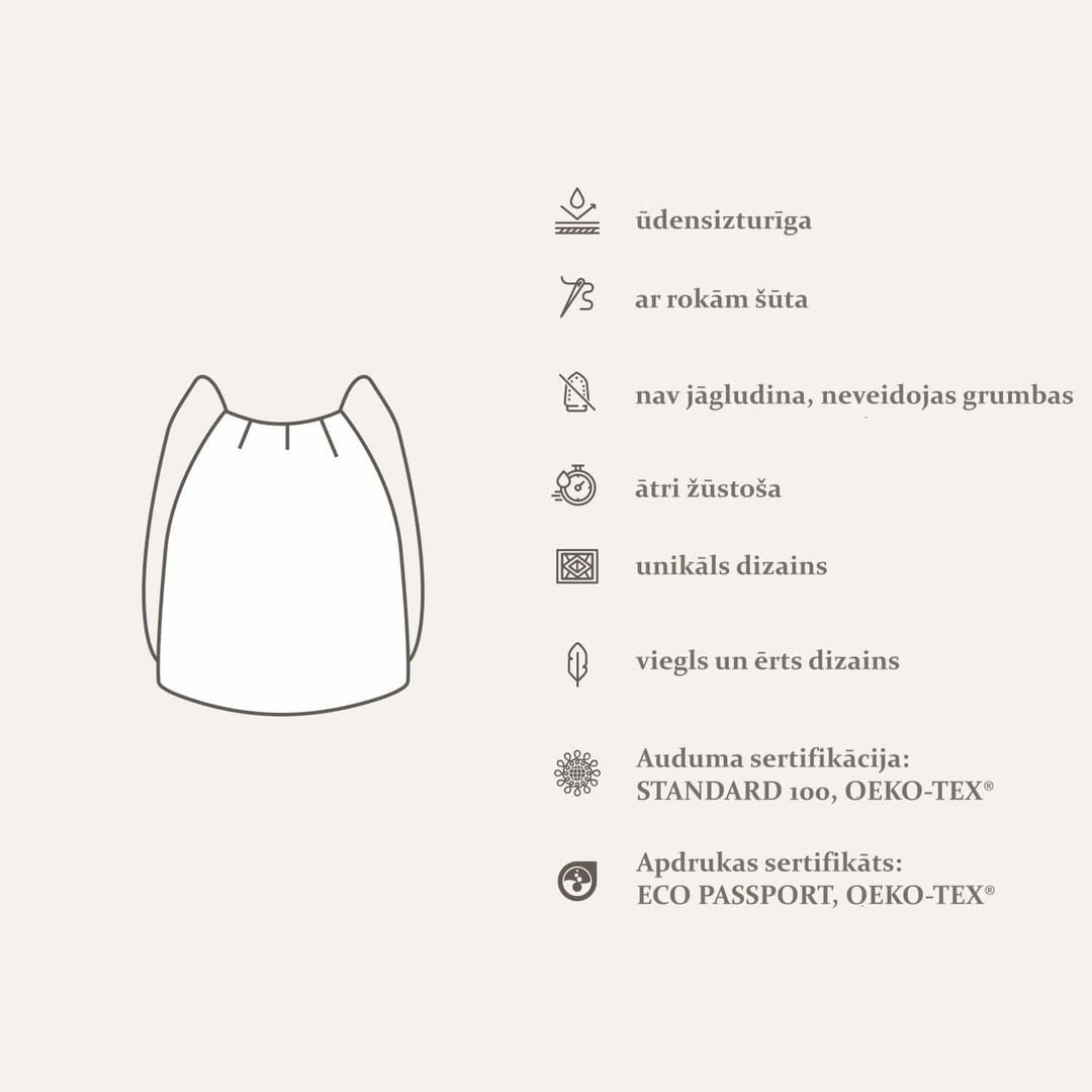 Mugursoma - Filodendru lapas zaļos toņos G-art