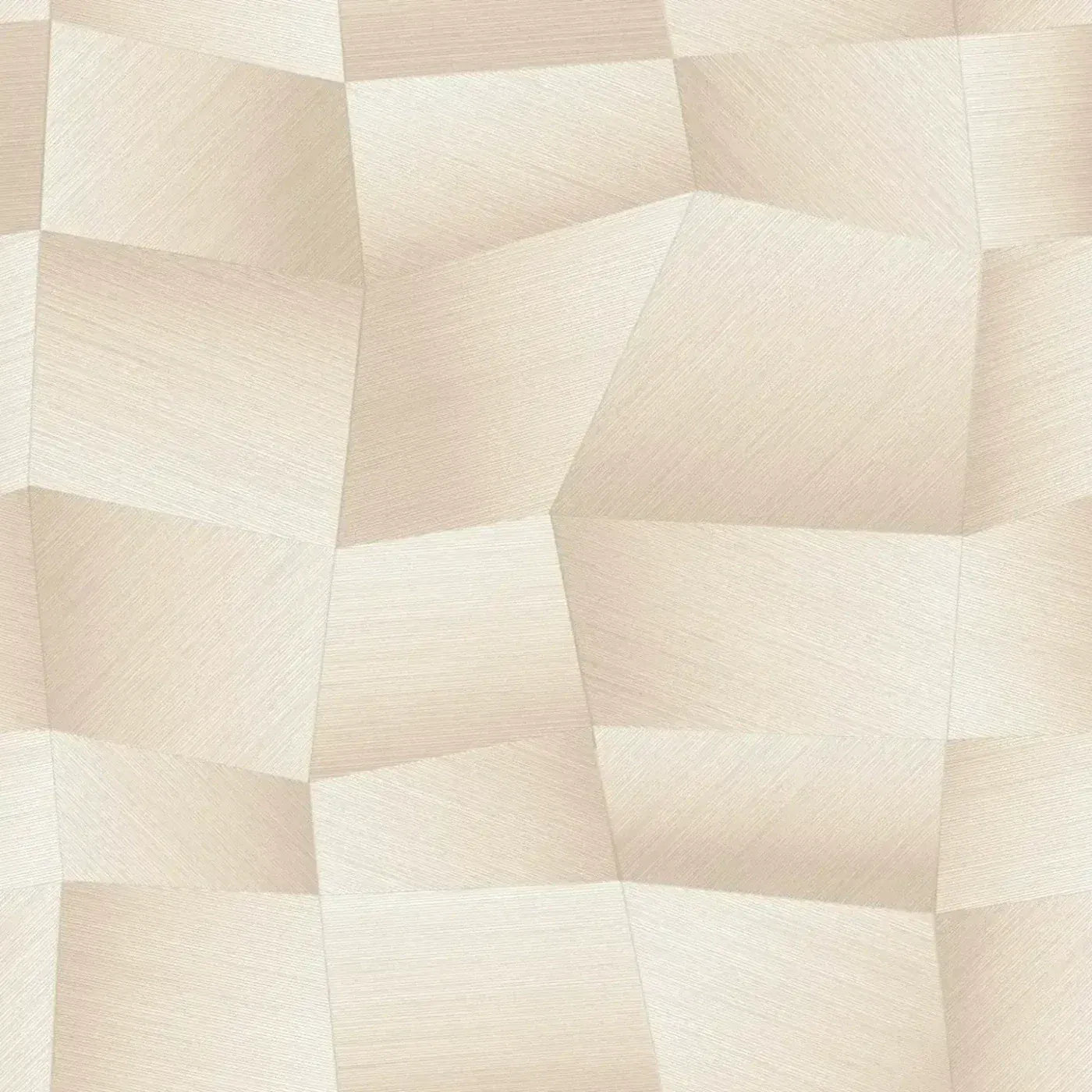 Close-up of beige modern wallpaper with geometric 3D texture and embossing. SKU: 3012646, AS Creation.