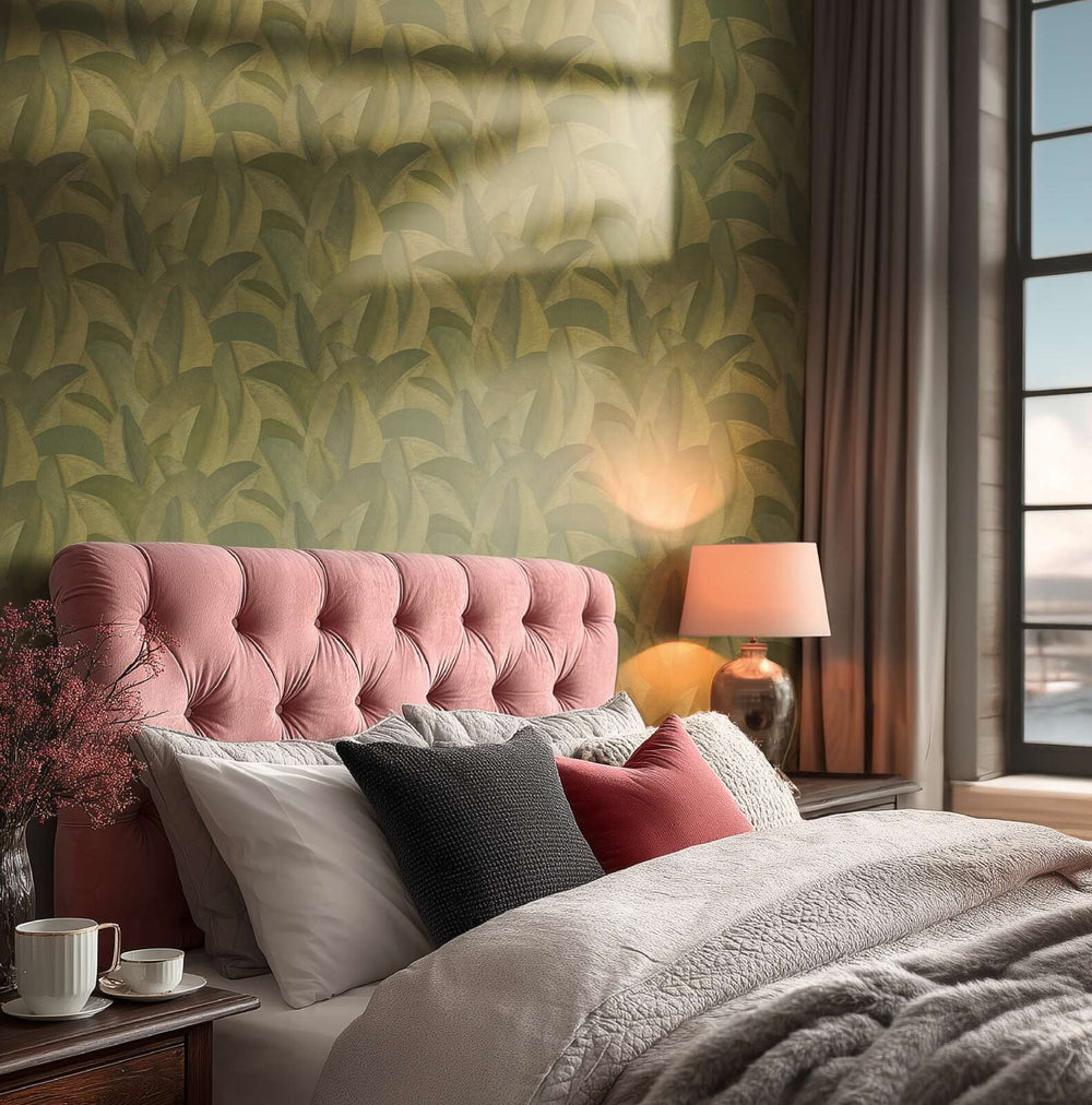 Tapetes ar lielu teksturētu lapu motīvu - zaļā - 3007572 AS Creation