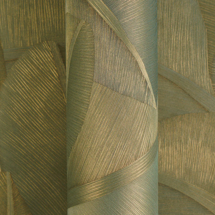 Tapetes ar lielu teksturētu lapu motīvu - zaļā - 3007572 AS Creation