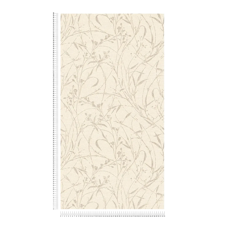 Mūsdienīgas tapetes ar stilizētu zaru rakstu - krēma, bēša - 3007032 AS Creation