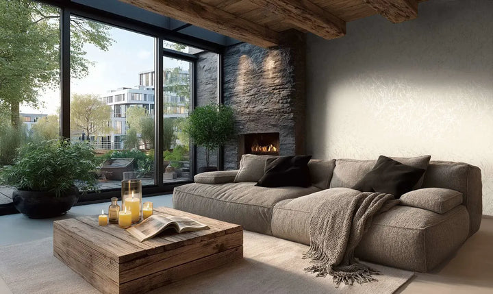 Mūsdienīgas tapetes ar stilizētu zaru rakstu - krēma, bēša - 3007032 AS Creation