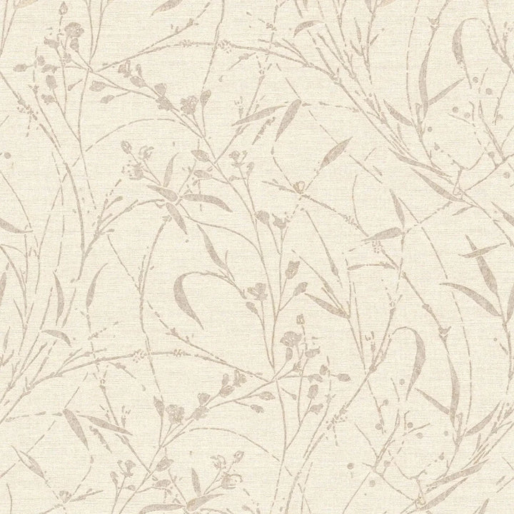 Mūsdienīgas tapetes ar stilizētu zaru rakstu - krēma, bēša - 3007032 AS Creation