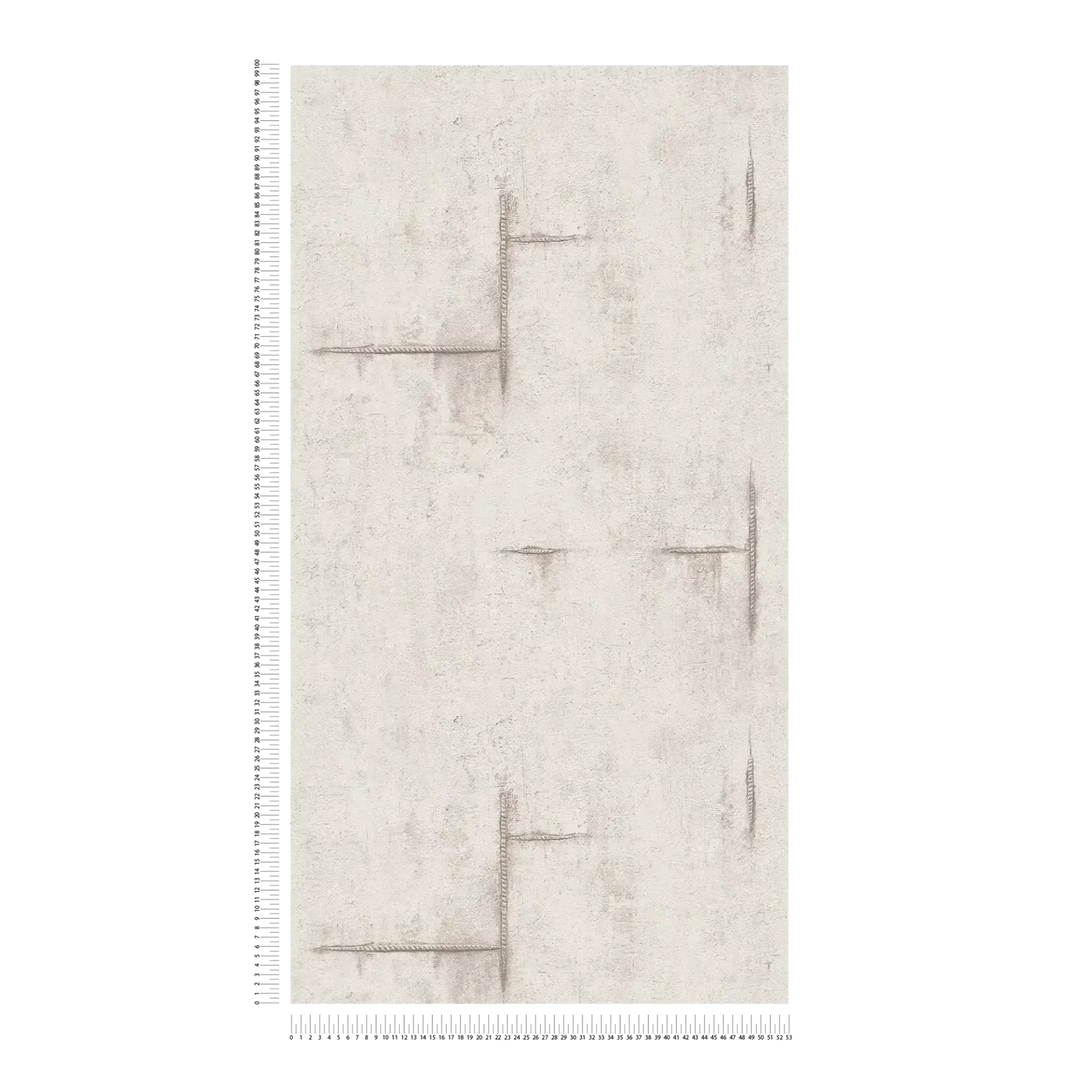 Neaustas tapetes ar betona izskatu un maigu vintāža šarmu | gaiši pelēkā | 3010503 AS Creation