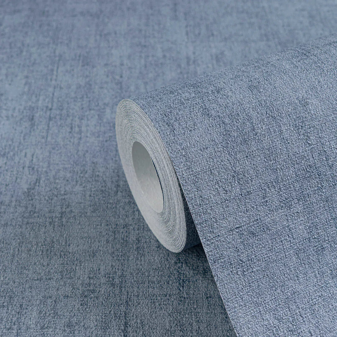 Neaustas tapetes ar dabisku tekstila faktūru | tumši zilā | 3011076 AS Creation