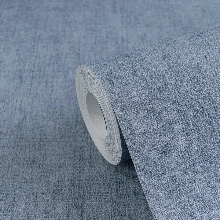 Neaustas tapetes ar dabisku tekstila faktūru | tumši zilā | 3011076 AS Creation