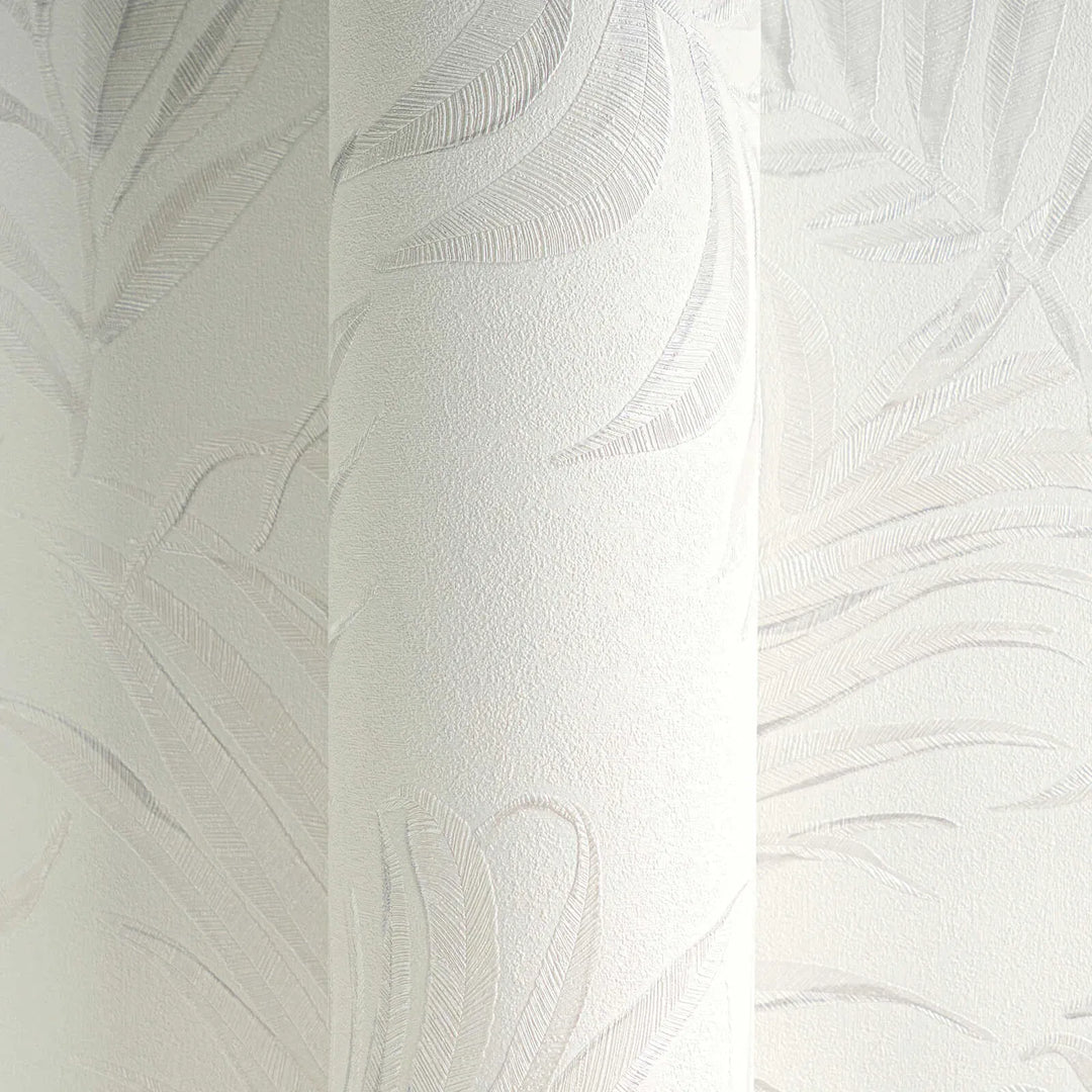 Neaustas tapetes ar delikātu tropu motīvu | baltā krāsā | 3011051 AS Creation