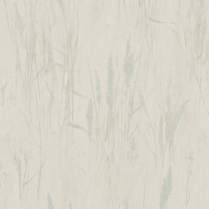 Neaustas tapetes ar filigrānu zāles rakstu | pelēka, zaļa - 3010641 AS Creation