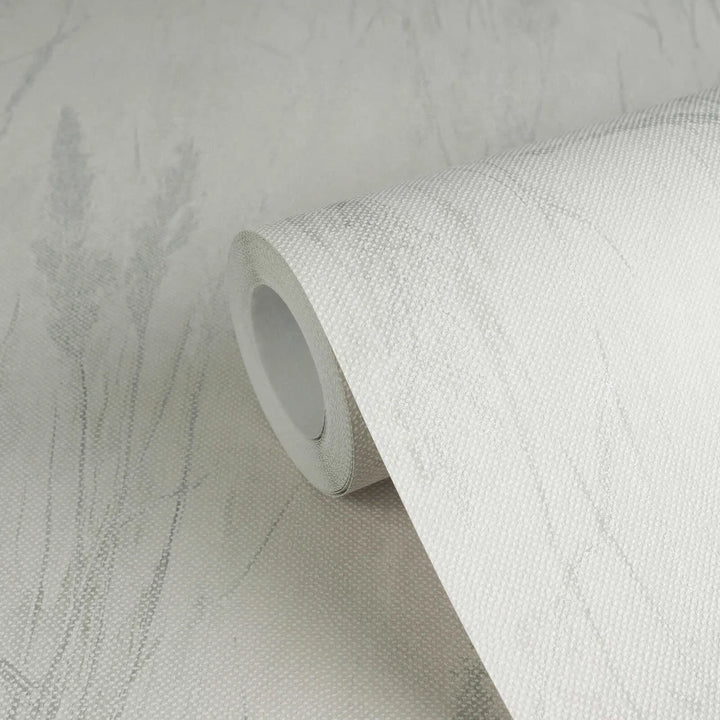 Neaustas tapetes ar filigrānu zāles rakstu | pelēka, zaļa - 3010641 AS Creation