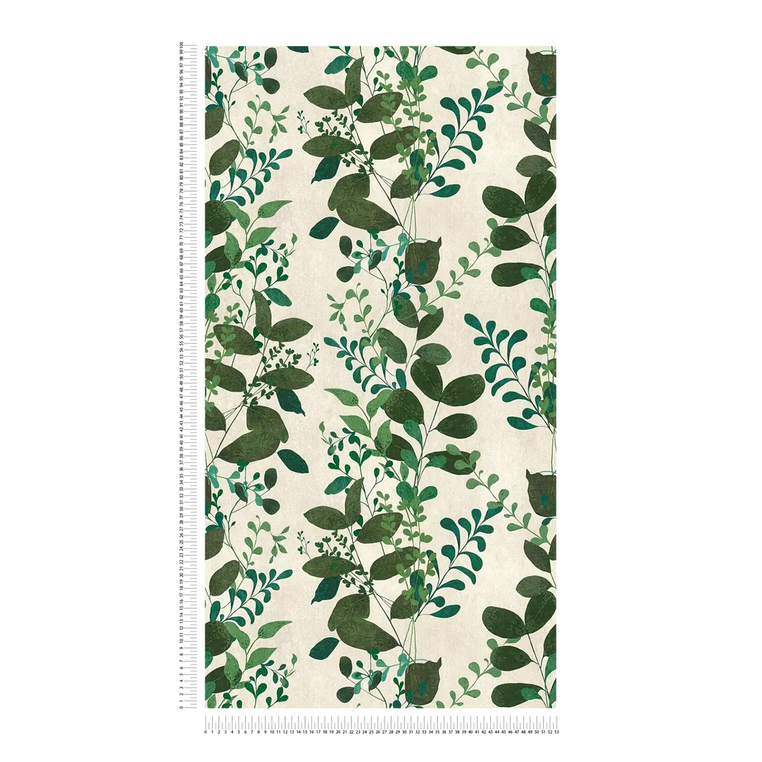 Neaustas tapetes ar lapainiem zariem | zaļā - 3012474 AS Creation