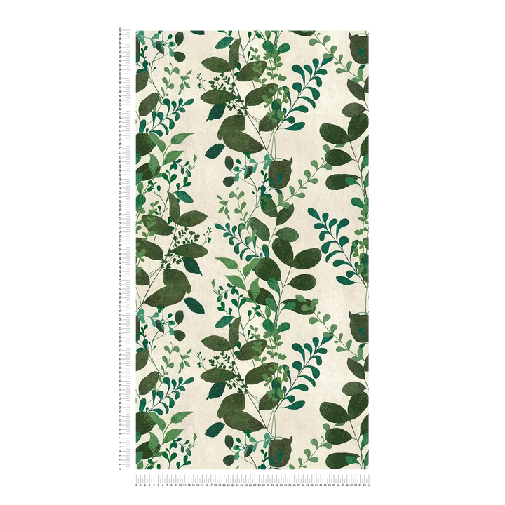 Neaustas tapetes ar lapainiem zariem | zaļā - 3012474 AS Creation