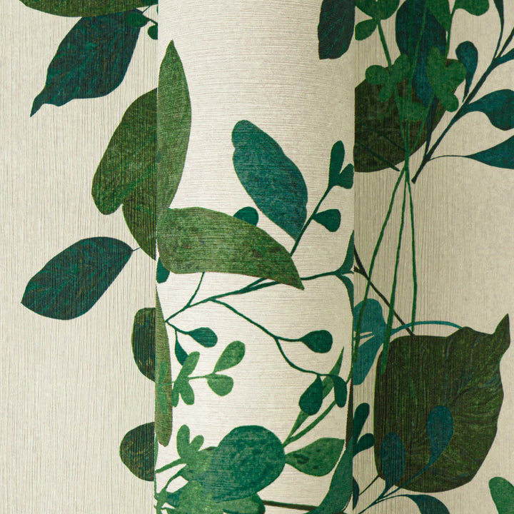 Neaustas tapetes ar lapainiem zariem | zaļā - 3012474 AS Creation