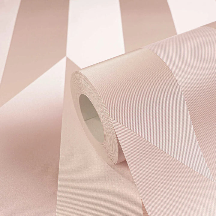 Neaustas tapetes ar modernu, spīdīgu dimantu rakstu | rozā | 3010516 AS Creation