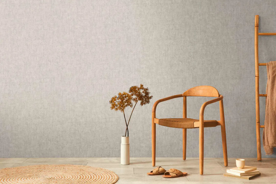 Neaustas tapetes ar smalku austu izskatu | pelēkā | 3011065 AS Creation